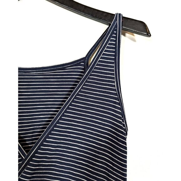 Toad & Co Nautical Blue Striped Sleeveless Dress Size S Athletic Tennis Pockets - Picture 4 of 8